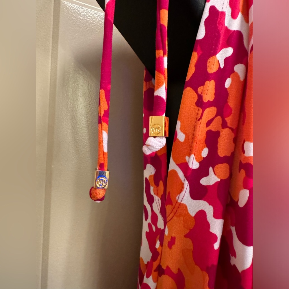MICHAEL KORS Women’s Midi Orange Dress size Large - Picture 10 of 16